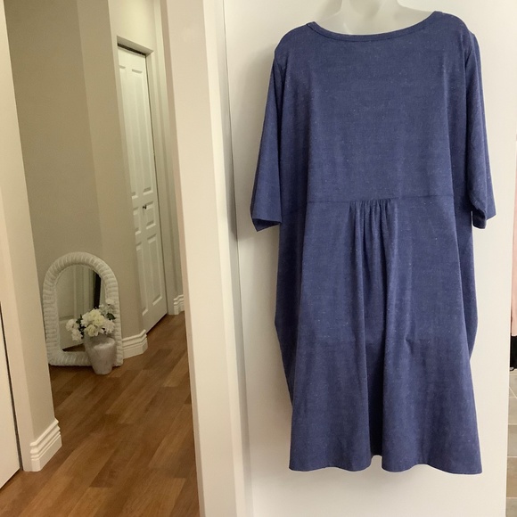 Like NEW: Blue Sky 3X Bamboo/ organic cotton tunic dress w pockets c. - Picture 7 of 12